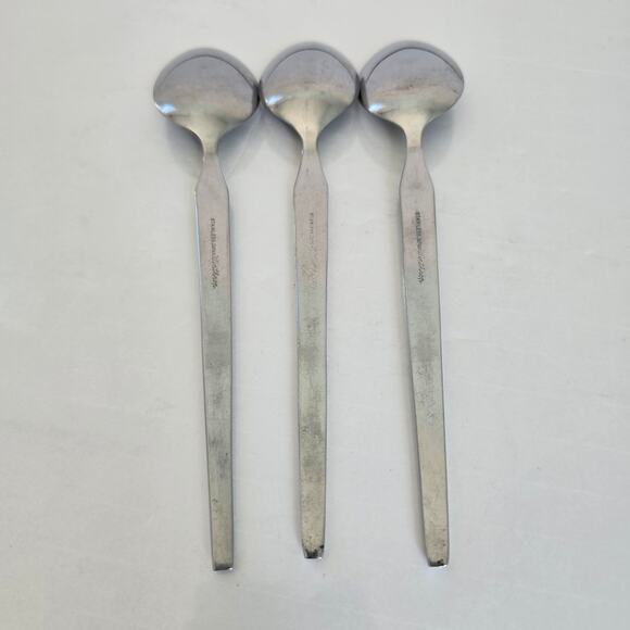 Stanley Roberts Winthrop Soup Spoons Set of 3 WM Dalton Japan Stainless Steel - Picture 6 of 10